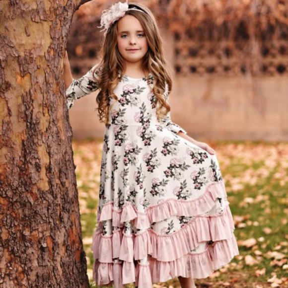 Oopsie Daisy Other - Oopsie Daisy Long Sleeve Floral Dress With Ruffles Size 8